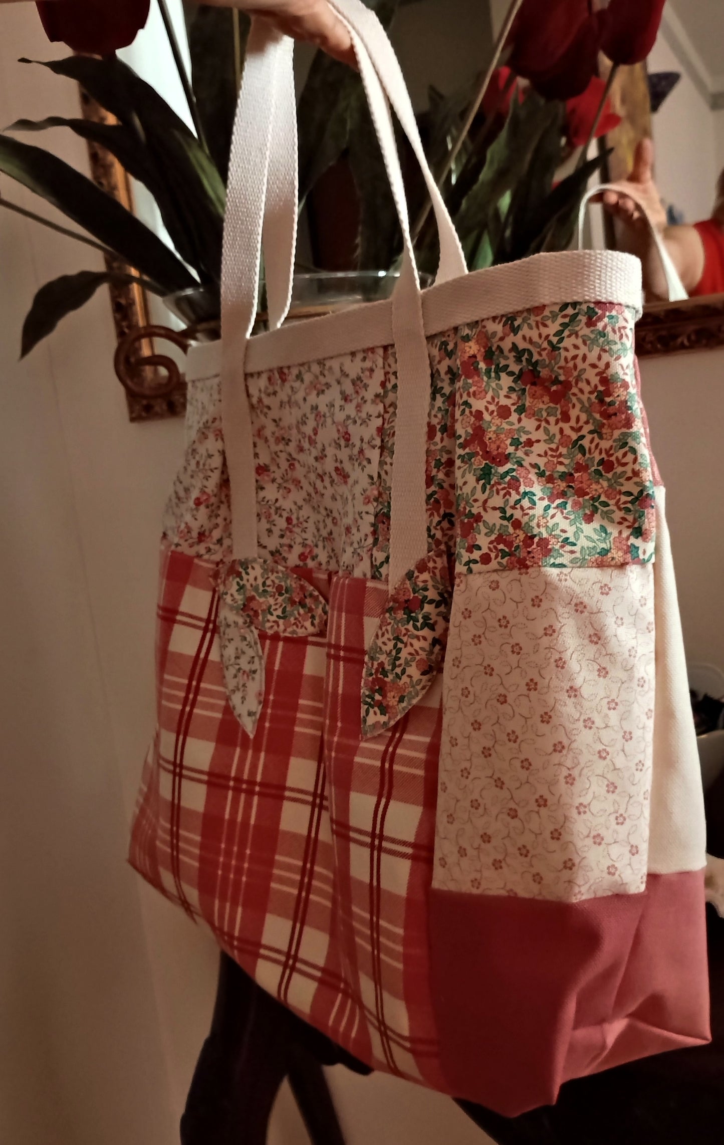 "Campagna Felice" – Borsa maxi artigianale, romantica e funzionale