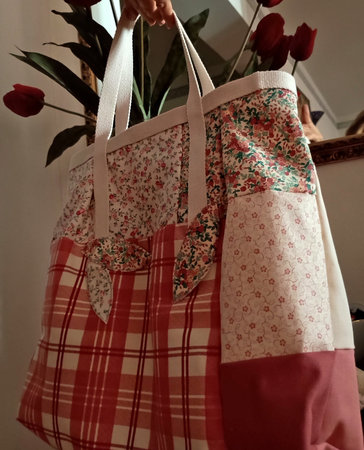 "Campagna Felice" – Borsa maxi artigianale, romantica e funzionale