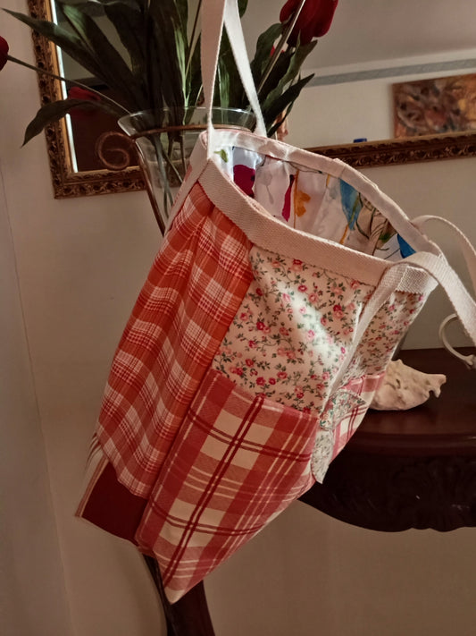 "Campagna Felice" – Borsa maxi artigianale, romantica e funzionale